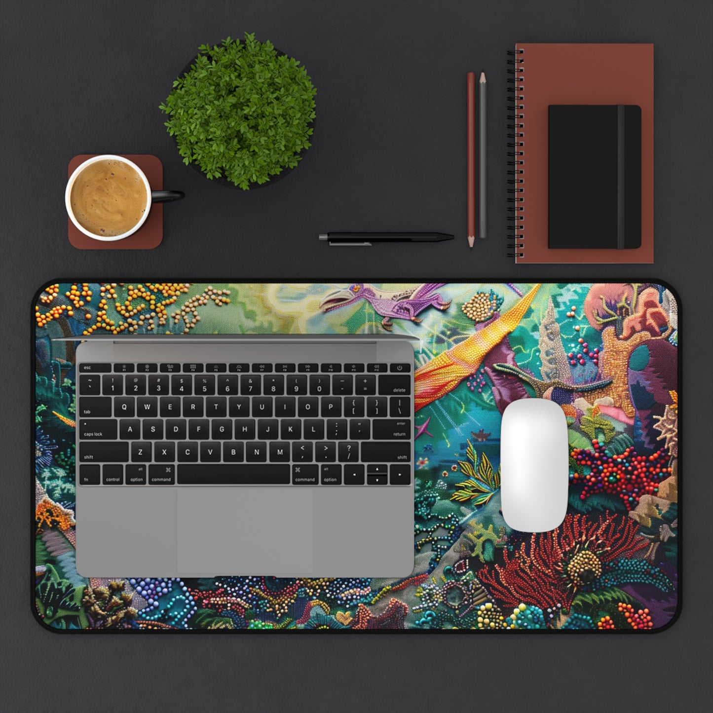 Gaming Desk Mat - Pterosaurs: A Dive into Fantasy