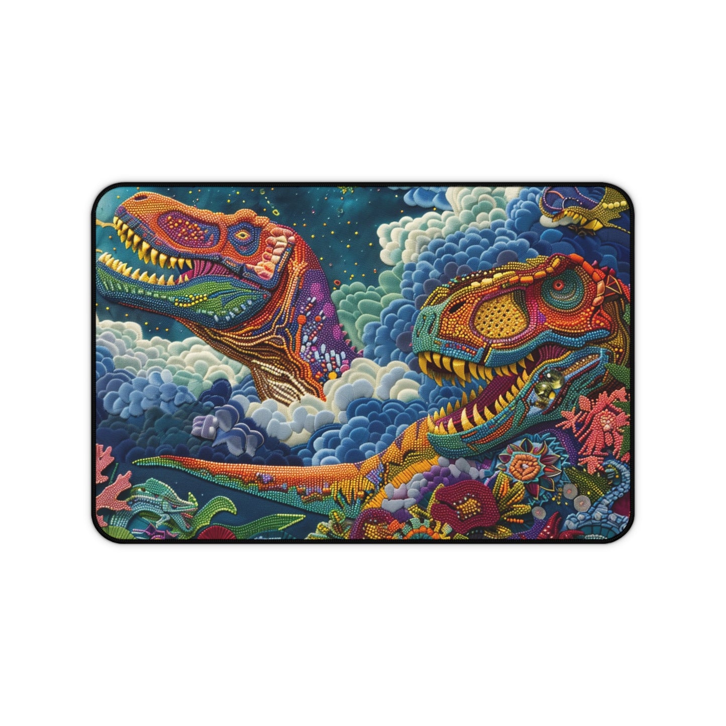Gaming Desk Mat - Celestial T-Rex Duet