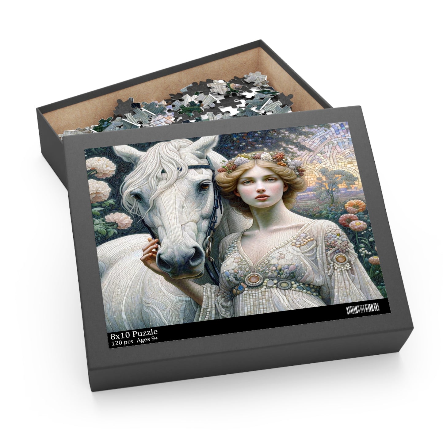 Lady and Steed Mosaic - Puzzle (120, 252, 500-Piece)