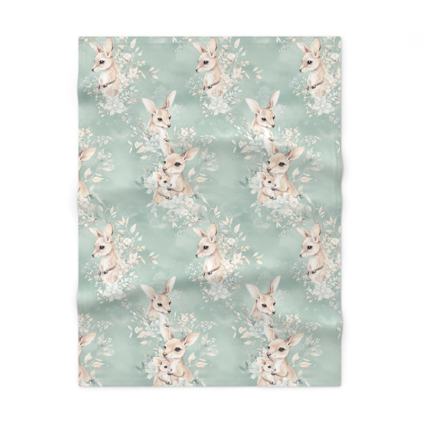 Custom Soft Fleece Baby Blanket - Kangaroo Cuddles