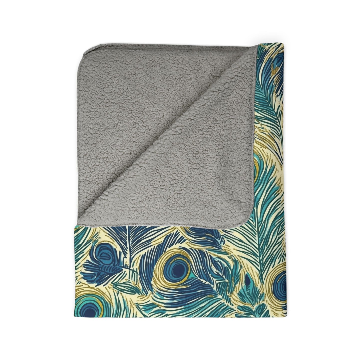Sherpa Blanket: Custom Opulent Plumage Fleece Throw
