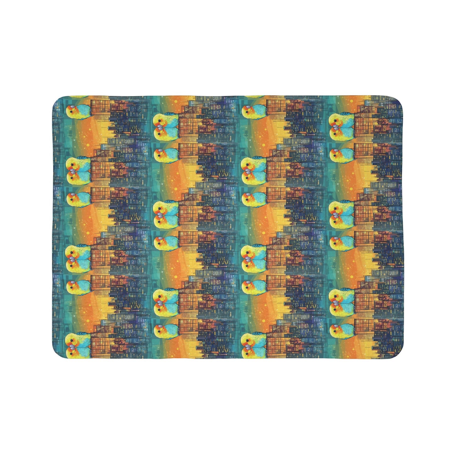 Sherpa Blanket: Custom Skyline Serenade Fleece Throw