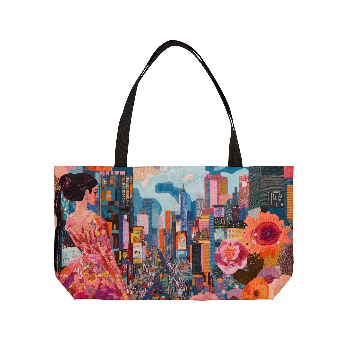 Weekender Tote Bag - Timeless Elegance on Broadway in 1800's