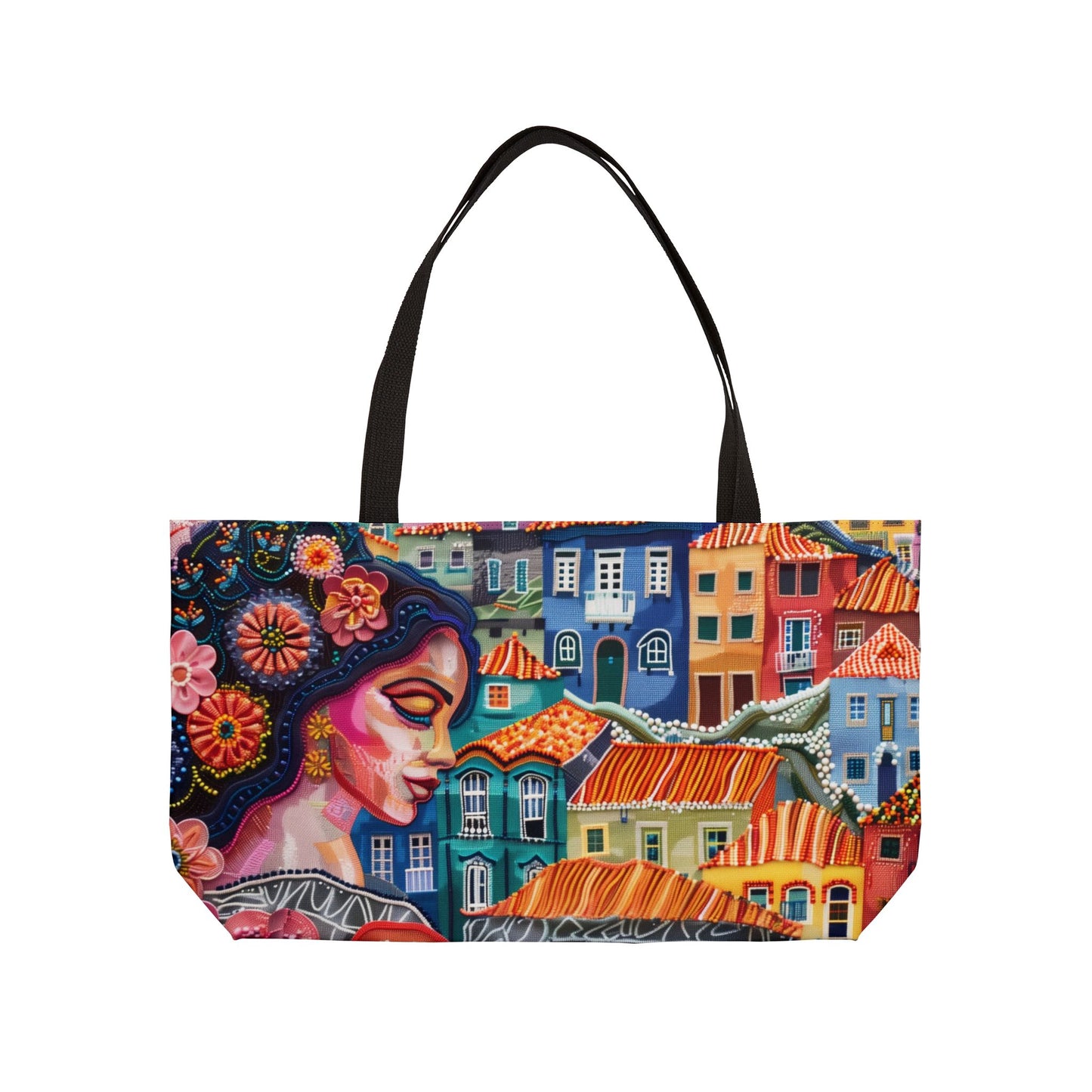 Weekender Tote Bag - The Vibrant Essence of Alfama, Portugal