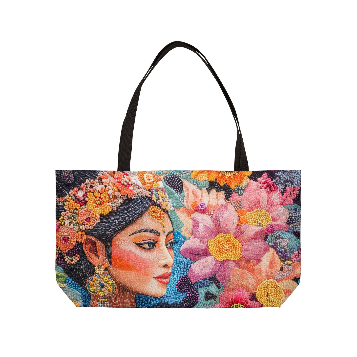 Weekender Tote Bag - Radiant Balinese Beauty from Tabanan's Blooming Paradise