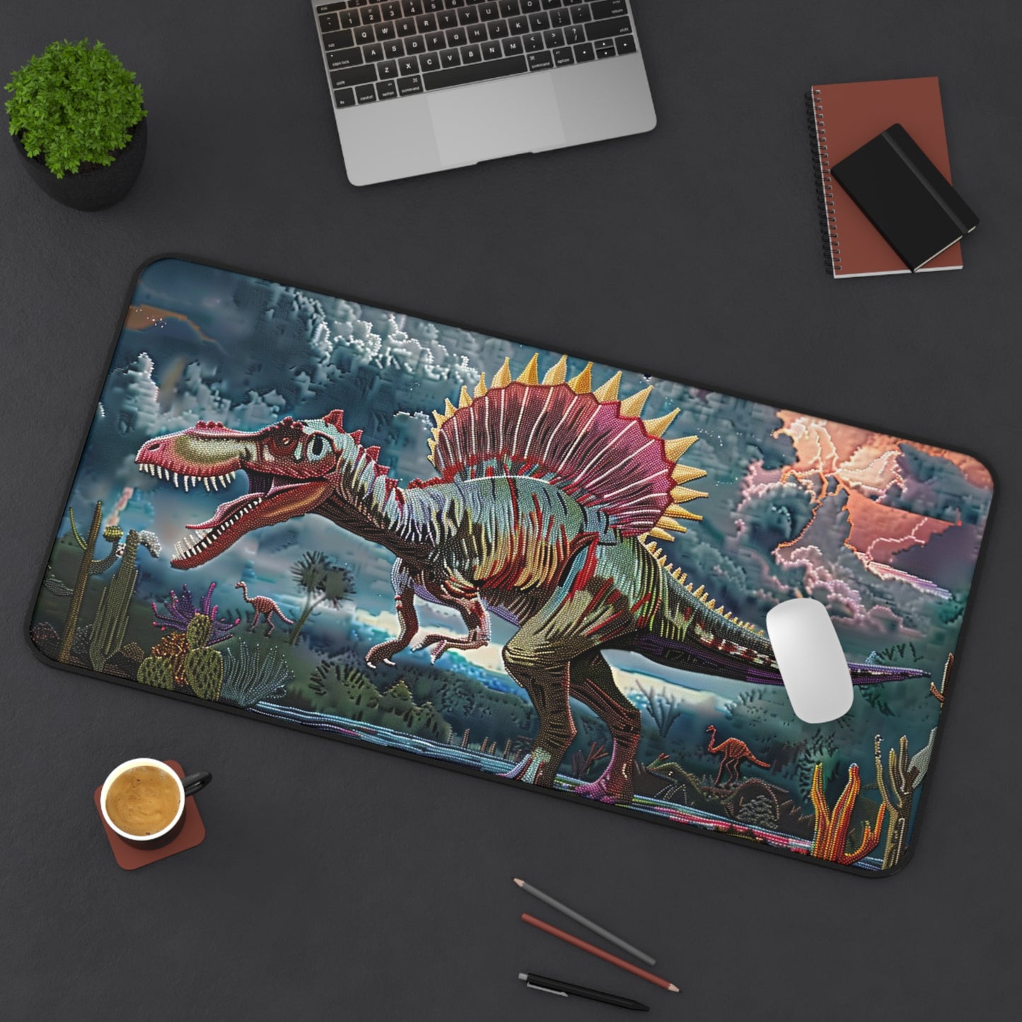 Gaming Desk Mat - Spinosaurus at Dusk