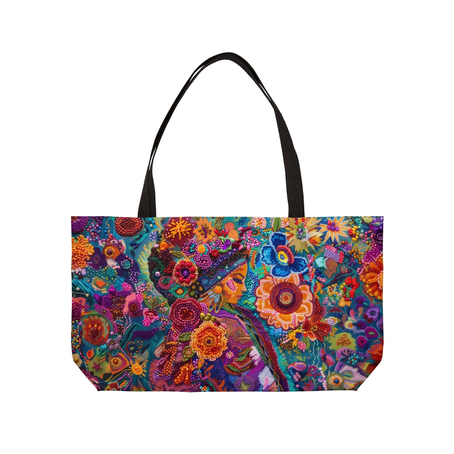 Weekender Tote Bag - Radiant South American Beauty in Traditional Attire