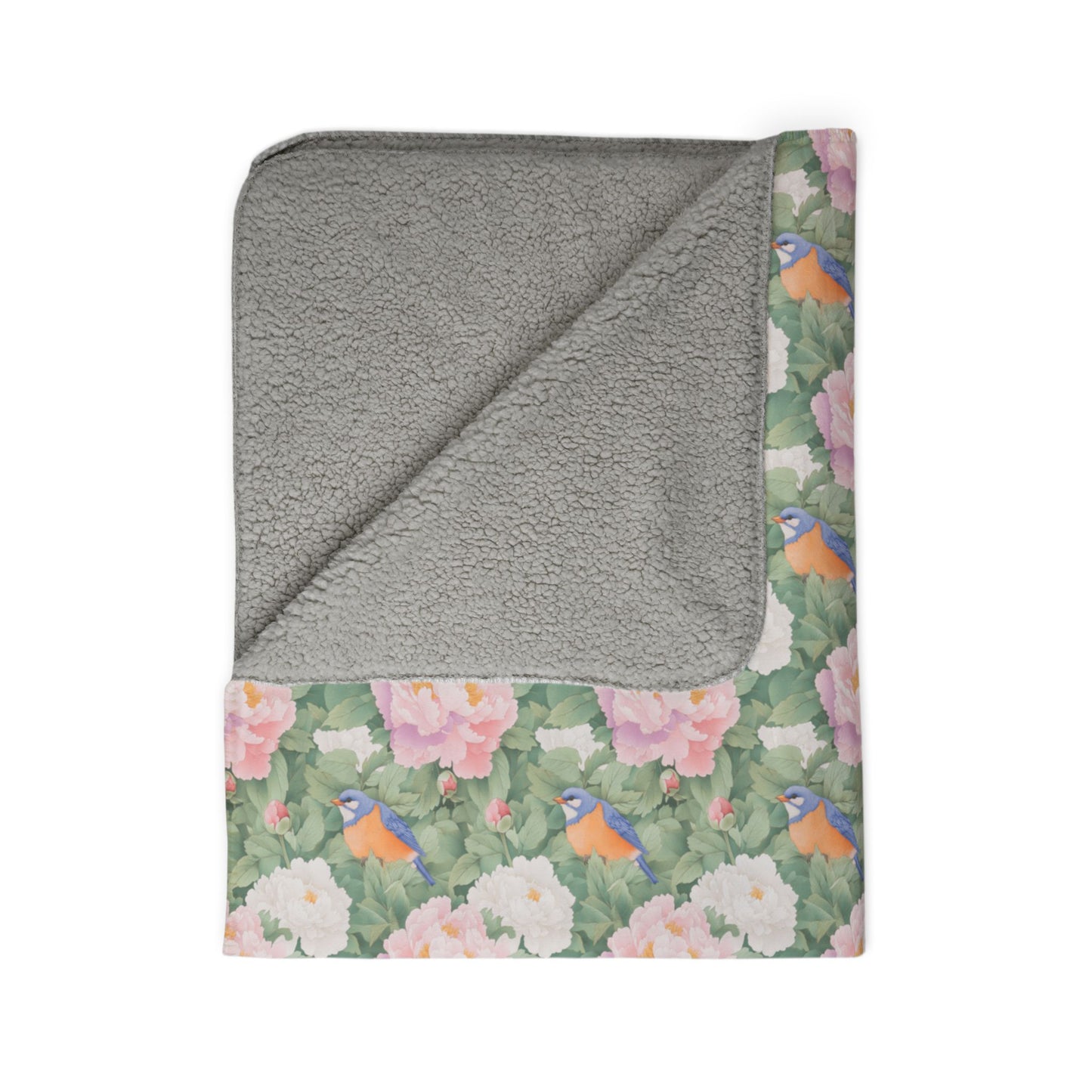 Sherpa Blanket: Custom Dream Blooms Fleece Throw