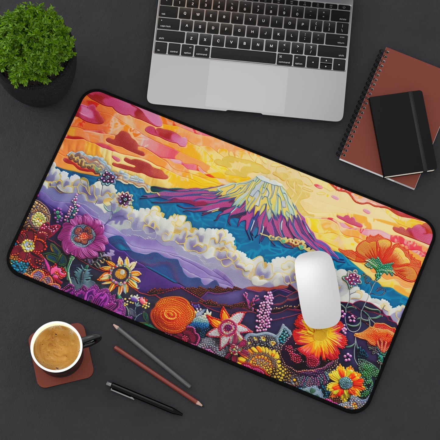 Gaming Desk Mat - Sunrise Majesty at Mount Kilimanjaro
