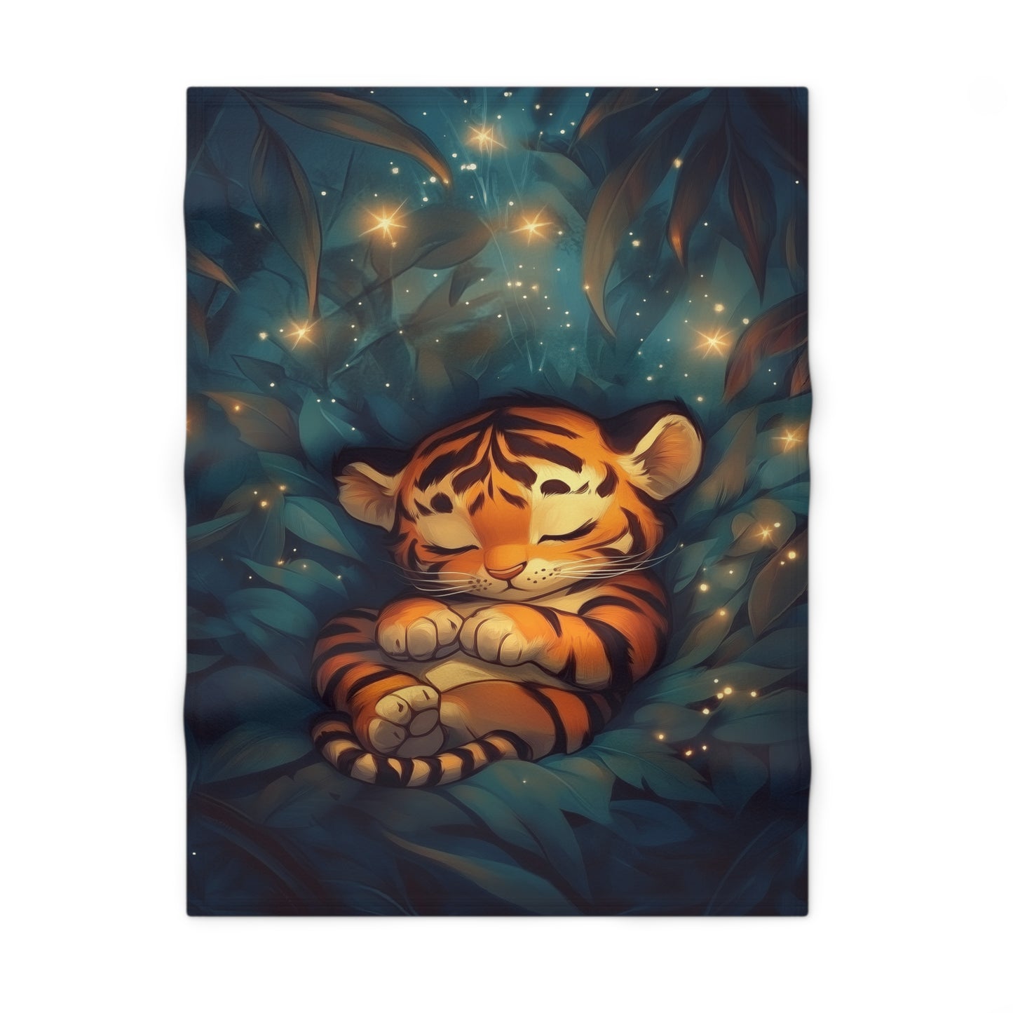 Custom Soft Fleece Baby Blanket - Cozy Tiger Cub
