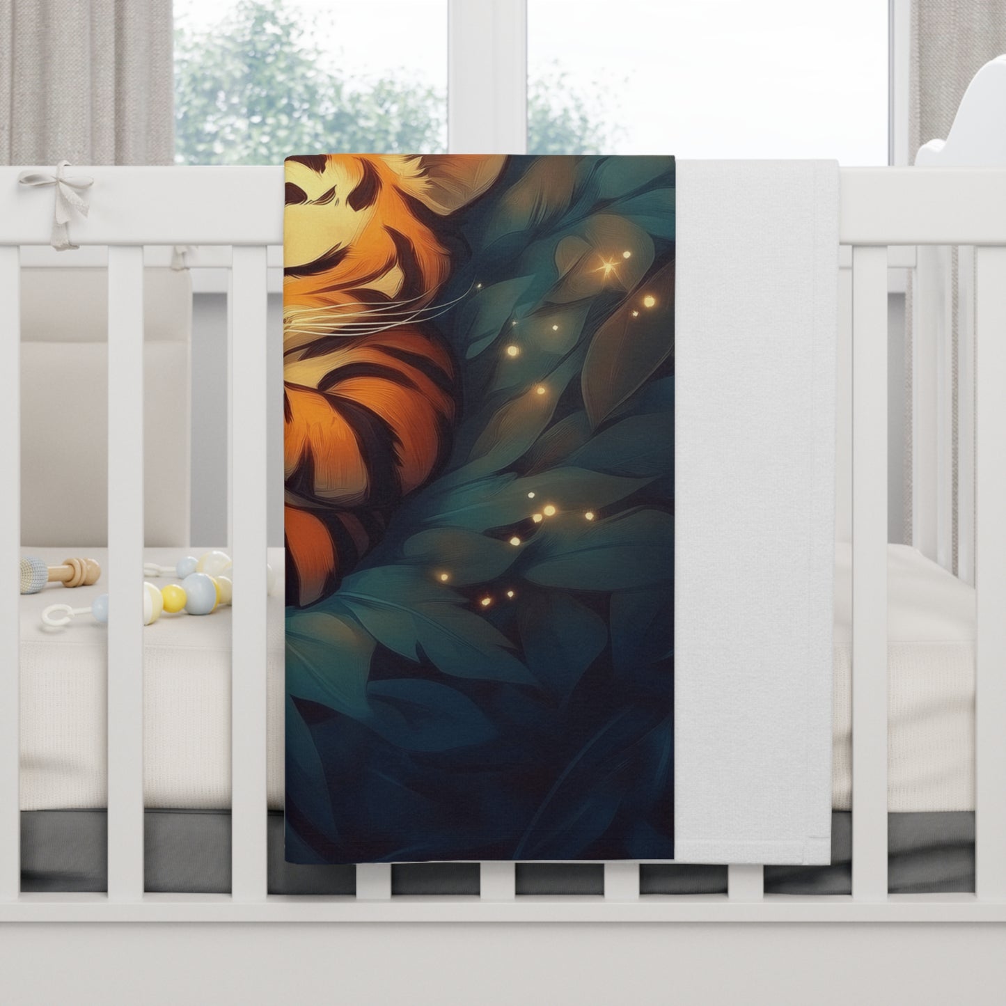 Custom Soft Fleece Baby Blanket - Cozy Tiger Cub