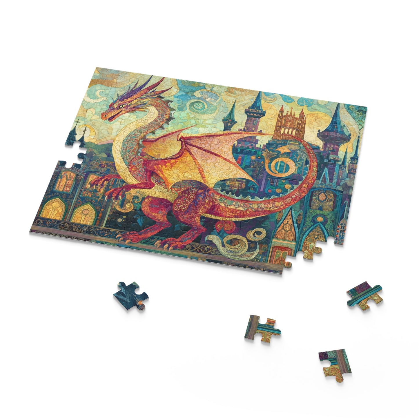 Mystical Sentinel: The Castle's Guardian Dragon - Puzzle (120, 252, 500-Piece)