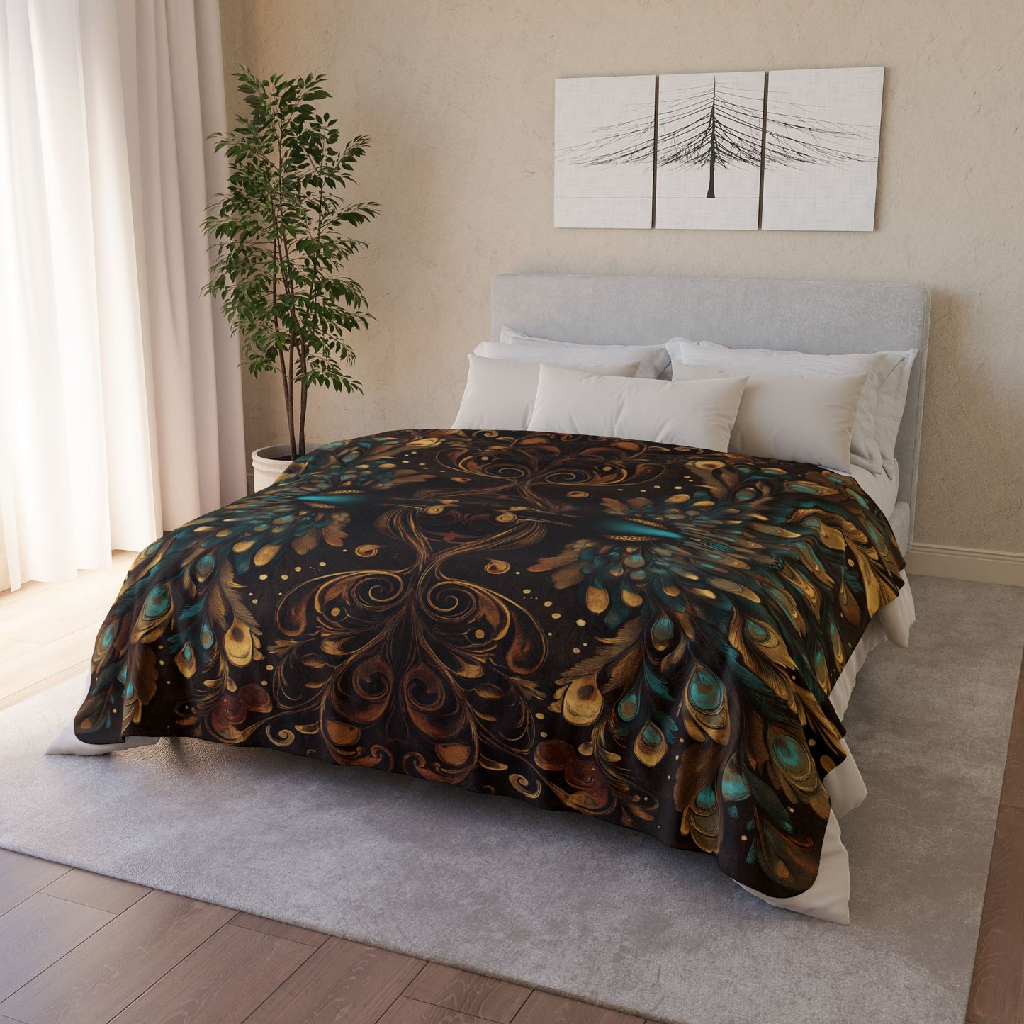 Sherpa Blanket: Custom Regal Splendor Fleece Throw