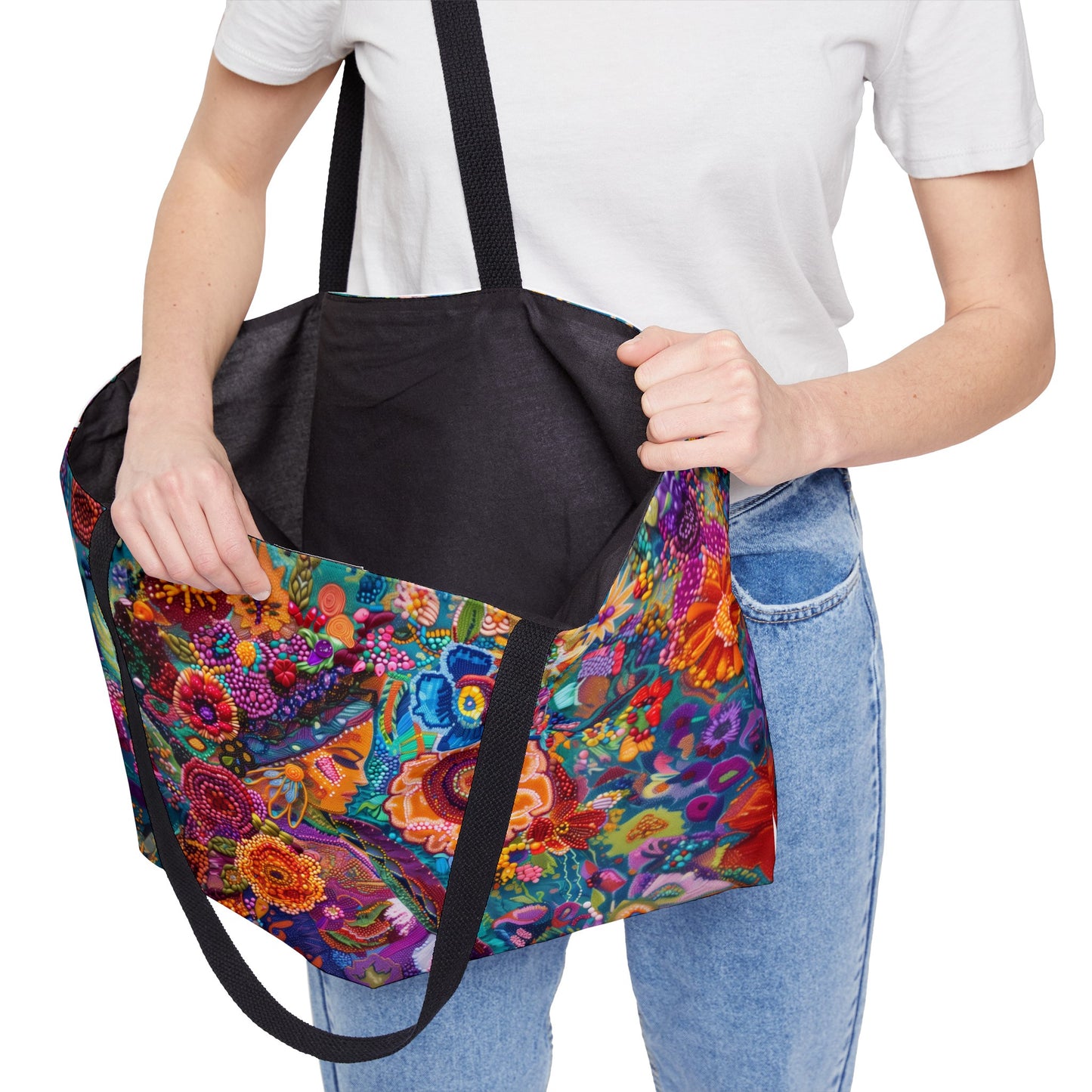 Weekender Tote Bag - Radiant South American Beauty in Traditional Attire