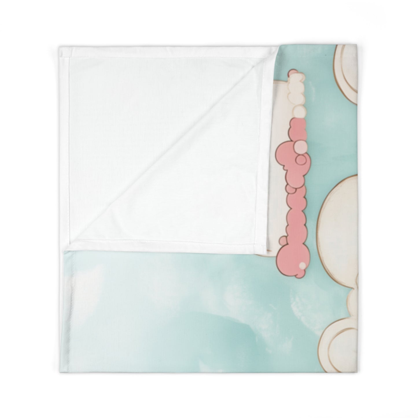 Custom Baby Swaddle Blanket - Cartoon Train