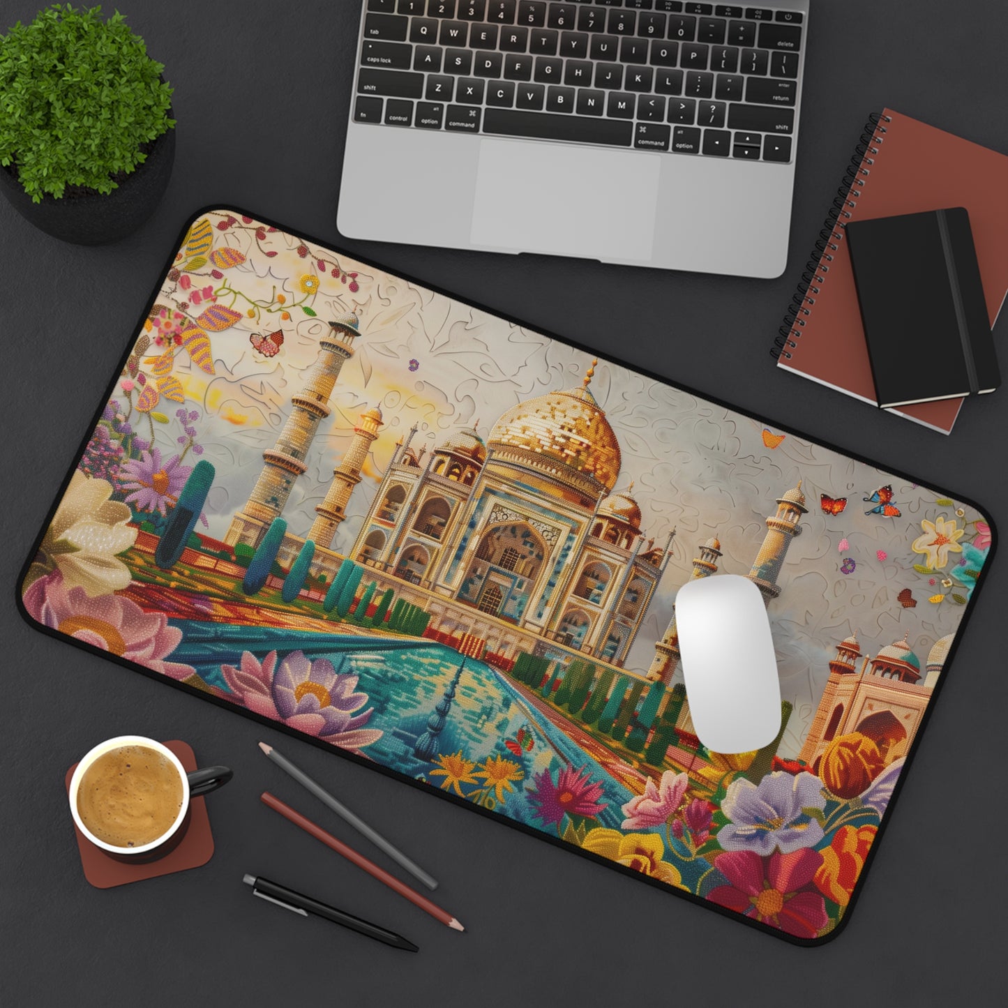 Gaming Desk Mat - Majestic Beauty of the Taj Mahal