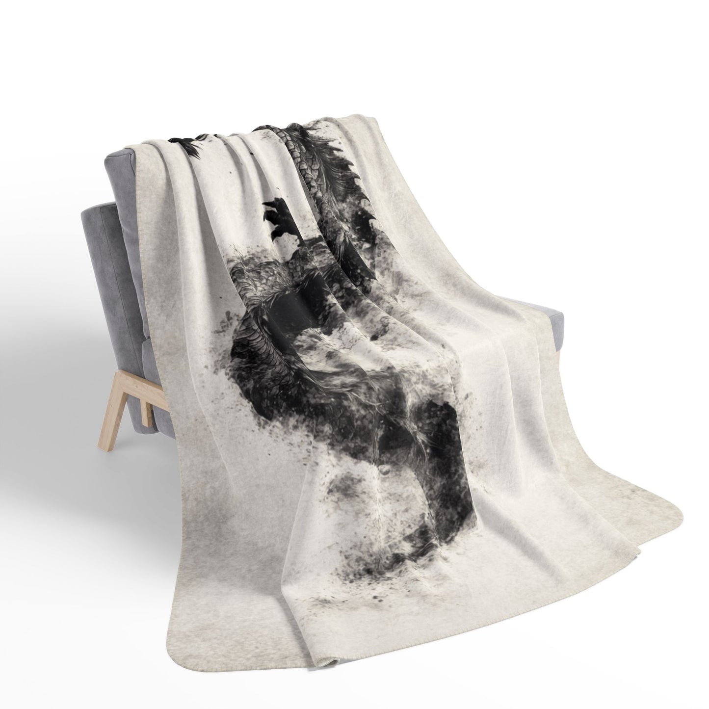 Sherpa Blanket: Dragon in the Mist Custom Throw