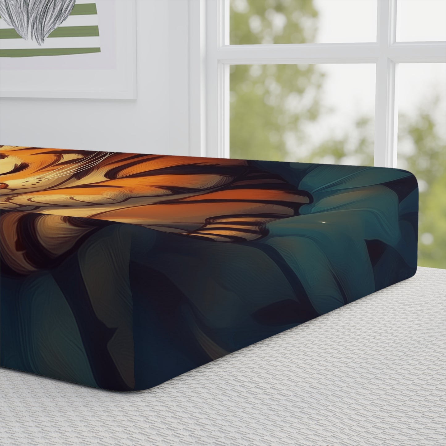 Custom Changing Pad Cover: Cozy Tiger Cub Design