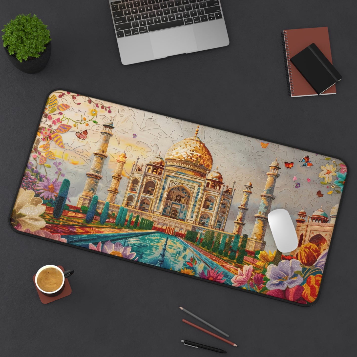 Gaming Desk Mat - Majestic Beauty of the Taj Mahal