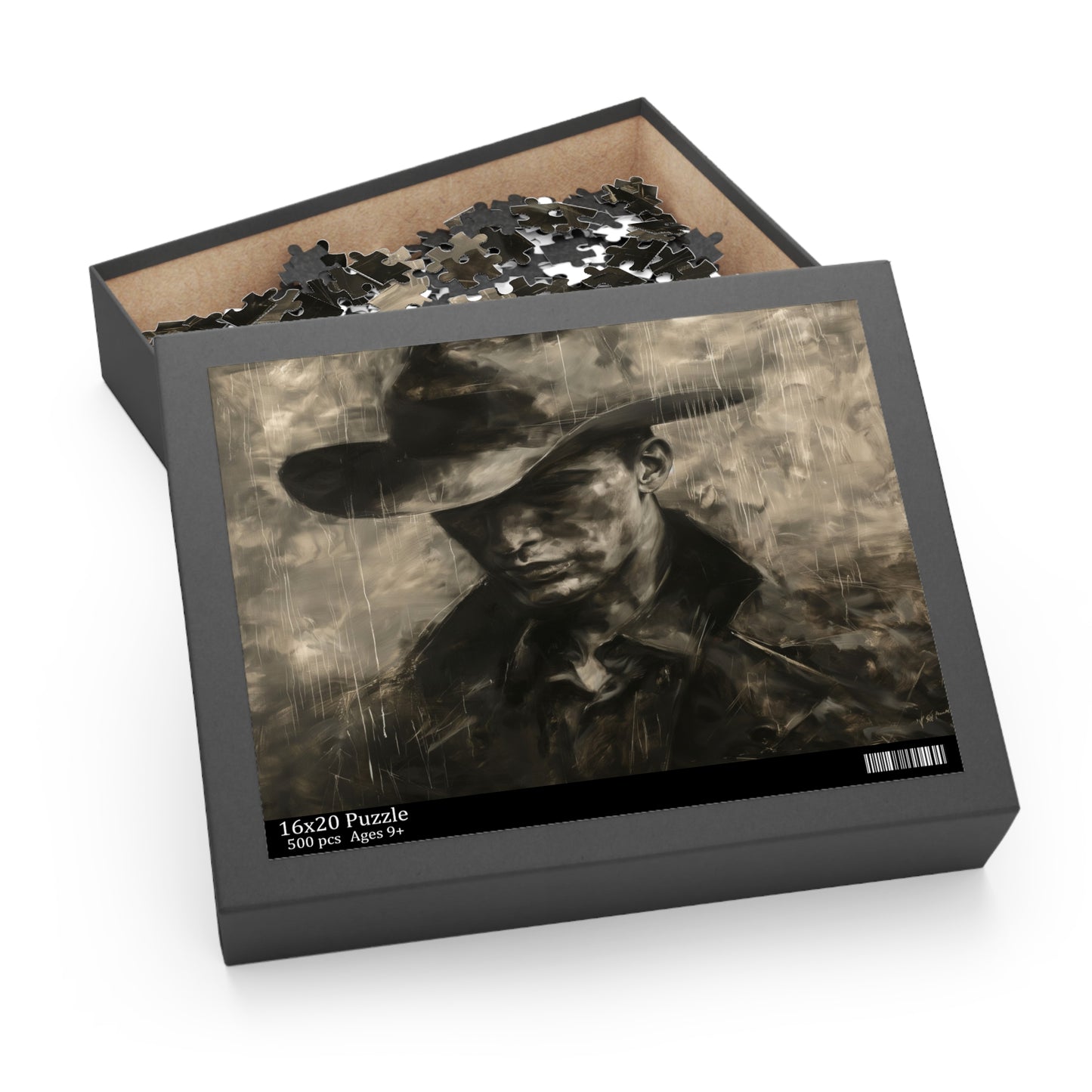 Brooding Cowboy - Custom Jigsaw Puzzle (120, 252, 500-Piece)