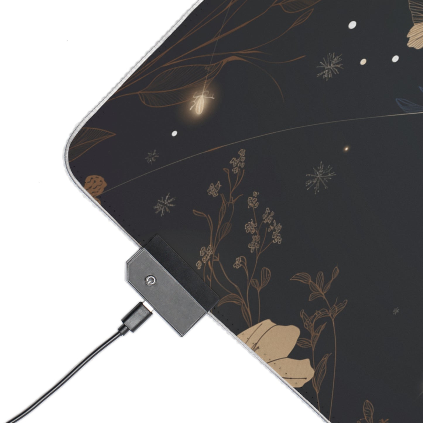 LED Gaming Mouse Pad - Moonlit Enchantment: A Night Garden