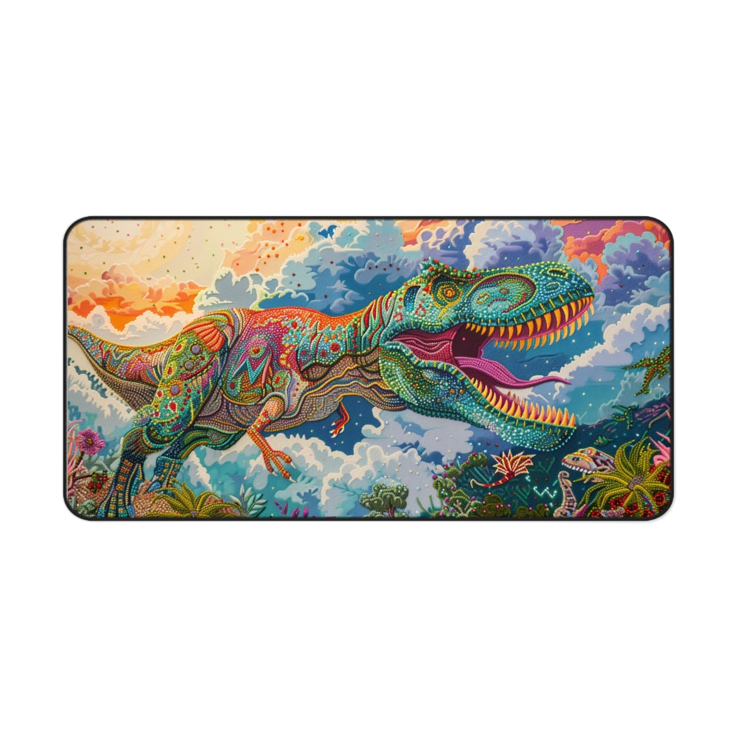 Gaming Desk Mat - T-Rex in Technicolor