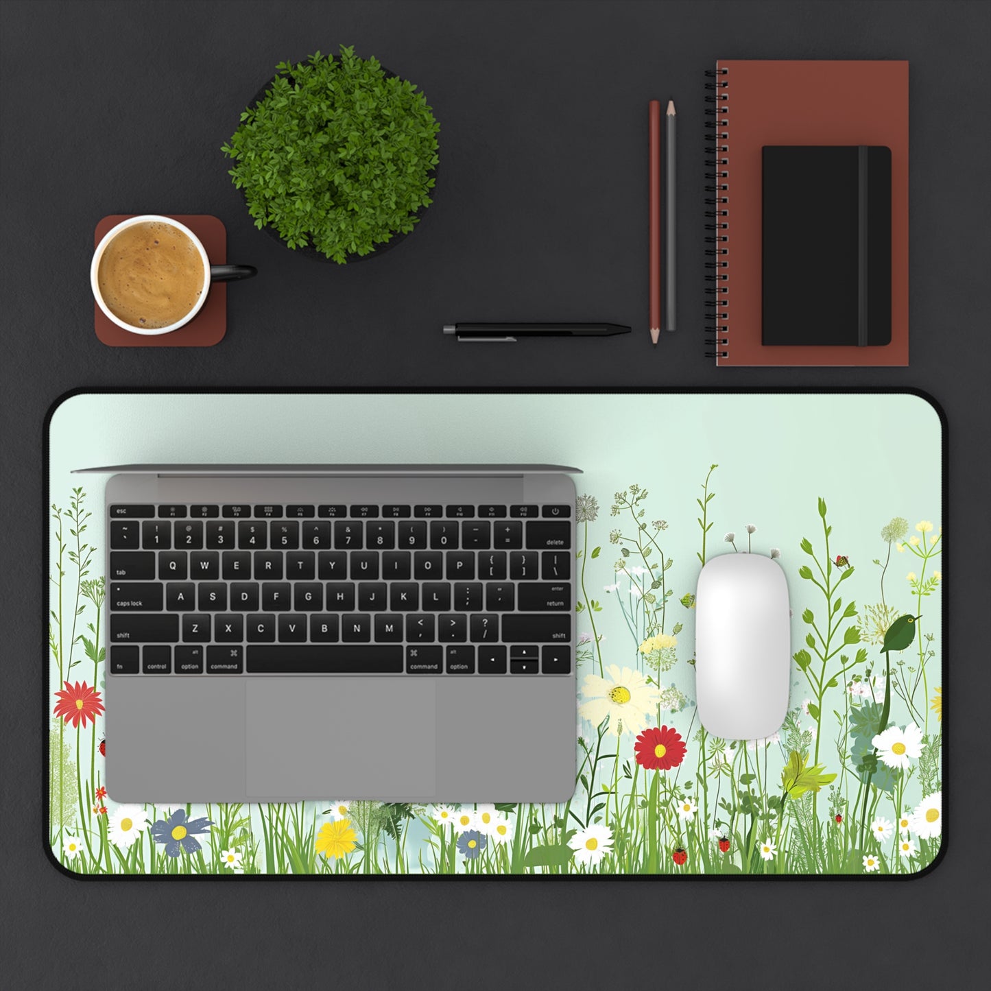 Gaming Desk Mat - Floral Flight
