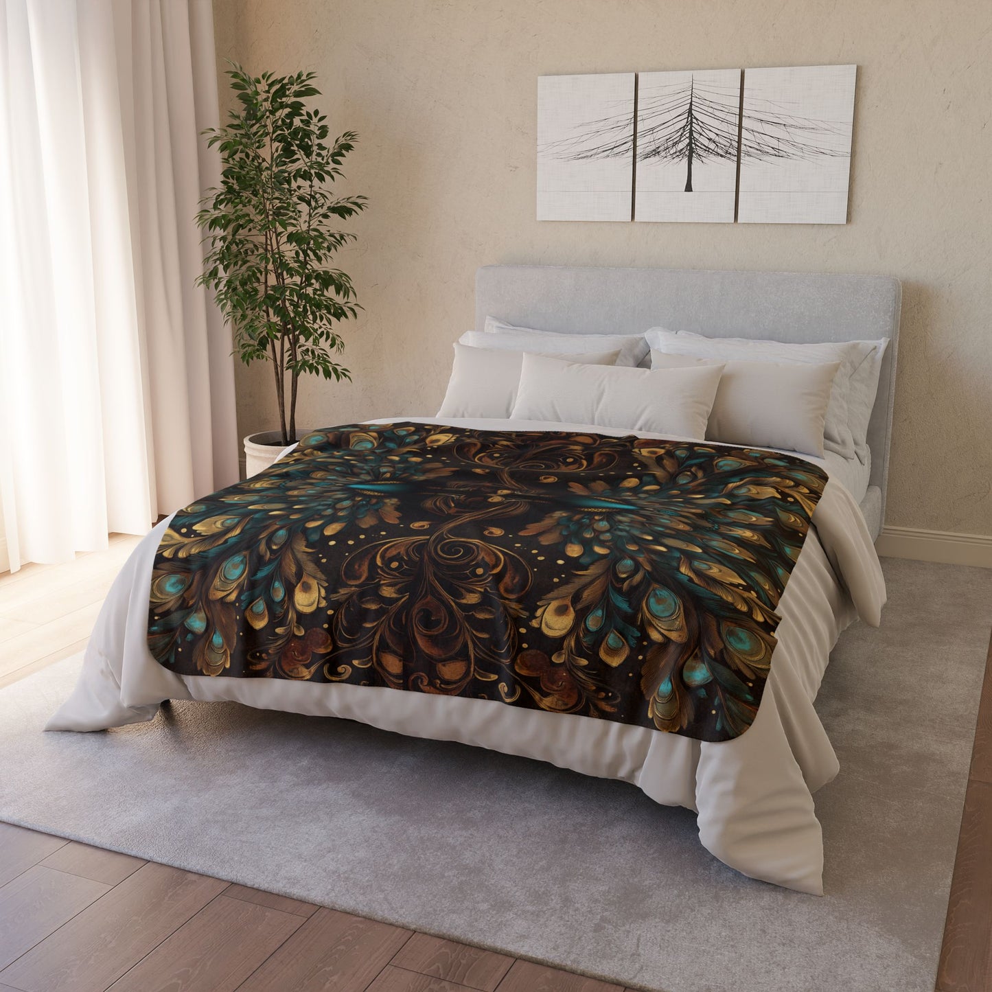 Sherpa Blanket: Custom Regal Splendor Fleece Throw