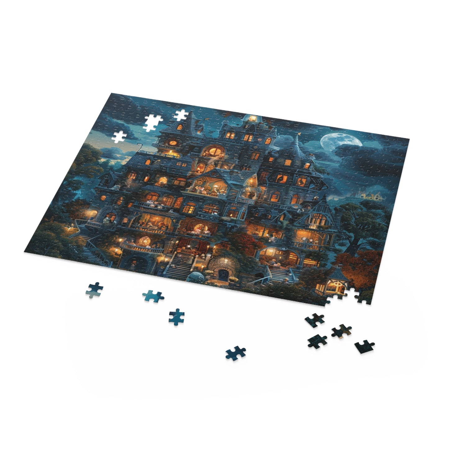 Midnight Manor: A Victorian Mansion Shrouded in Mystery - Puzzle (120, 252, 500-Piece)