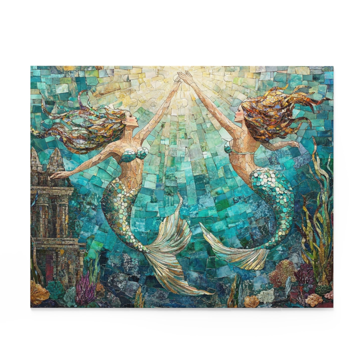 Sunlit Serenade of the Sea: Mermaids - Puzzle (120, 252, 500-Piece)