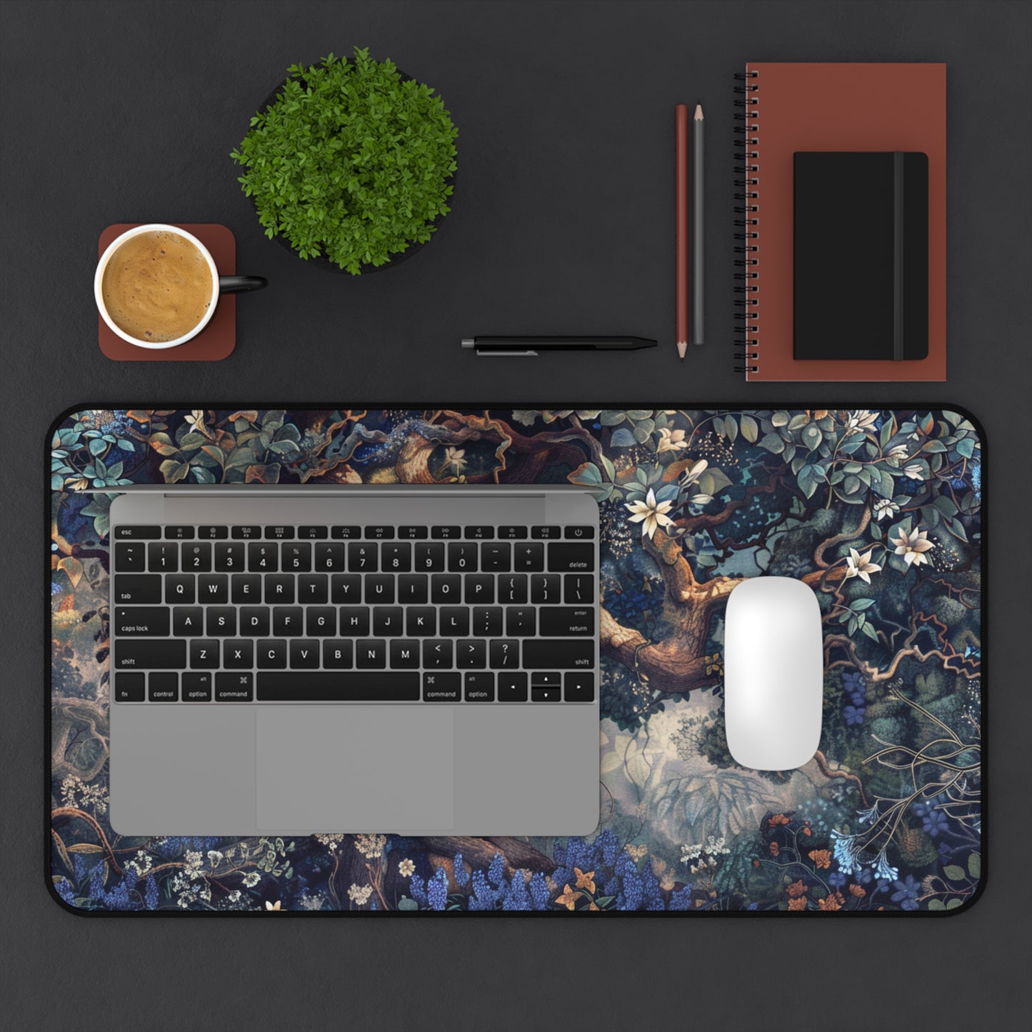 Gaming Desk Mat - Enchanted Garden of Whispers