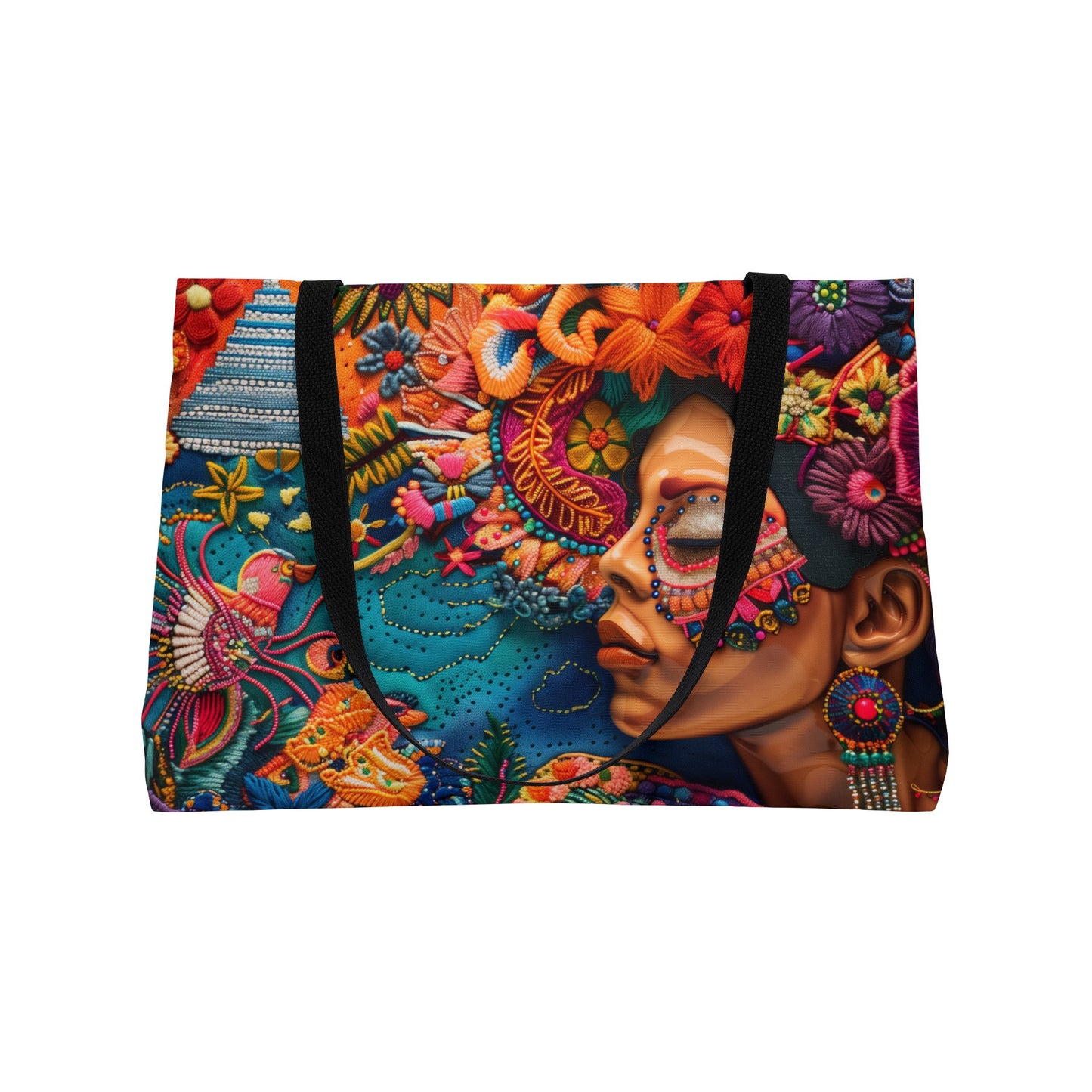 Weekender Tote Bag - Radiant Mexican Beauty in Traditional Attire
