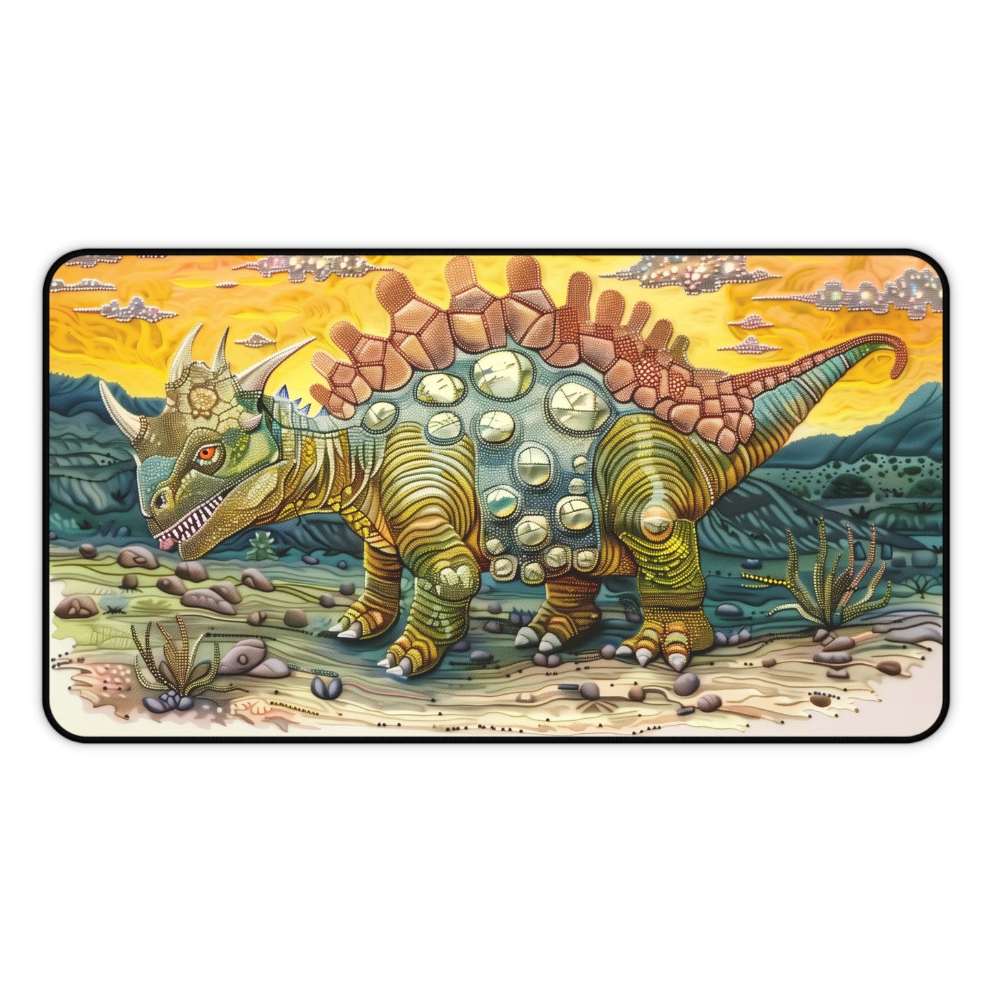 Gaming Desk Mat - Armored Majesty: Ankylosaurus