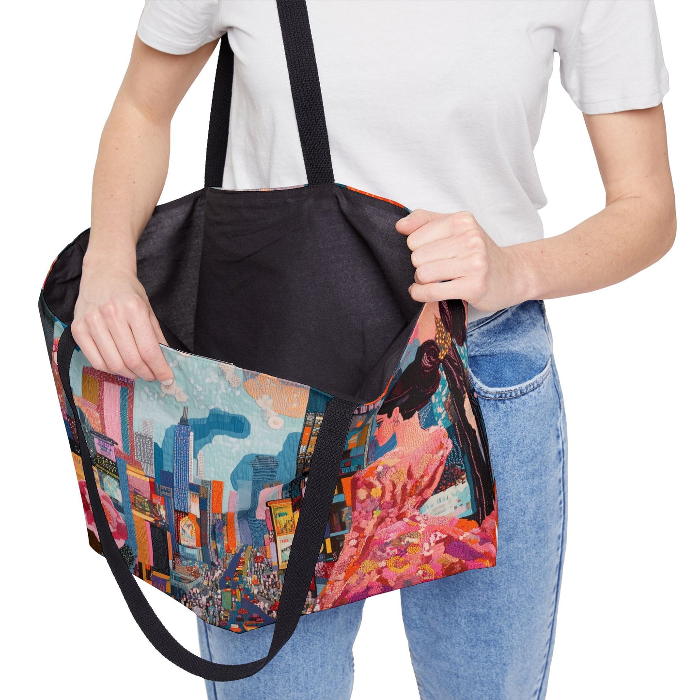Weekender Tote Bag - Timeless Elegance on Broadway in 1800's