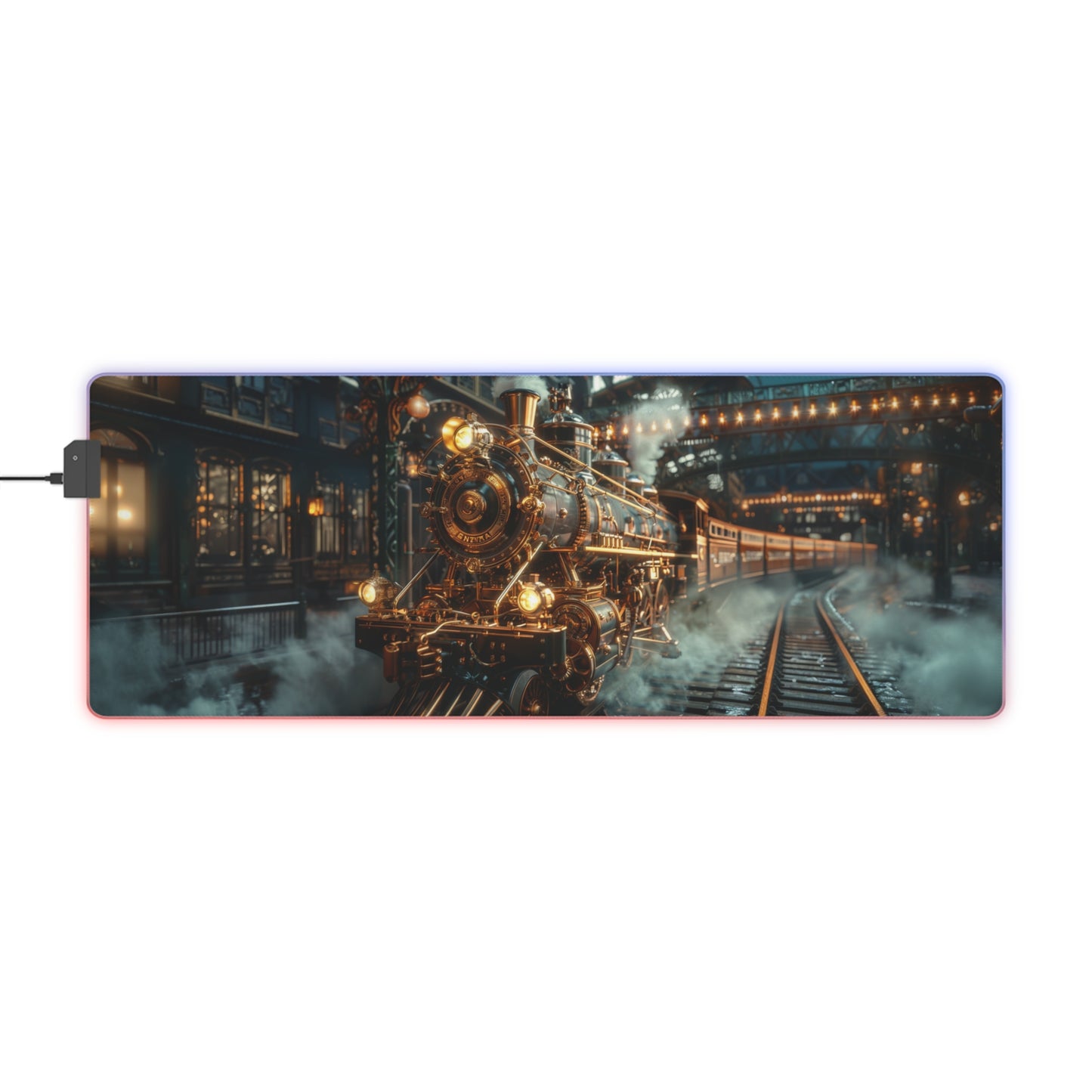 LED Gaming Mouse Pad - Victorian Steam Splendor