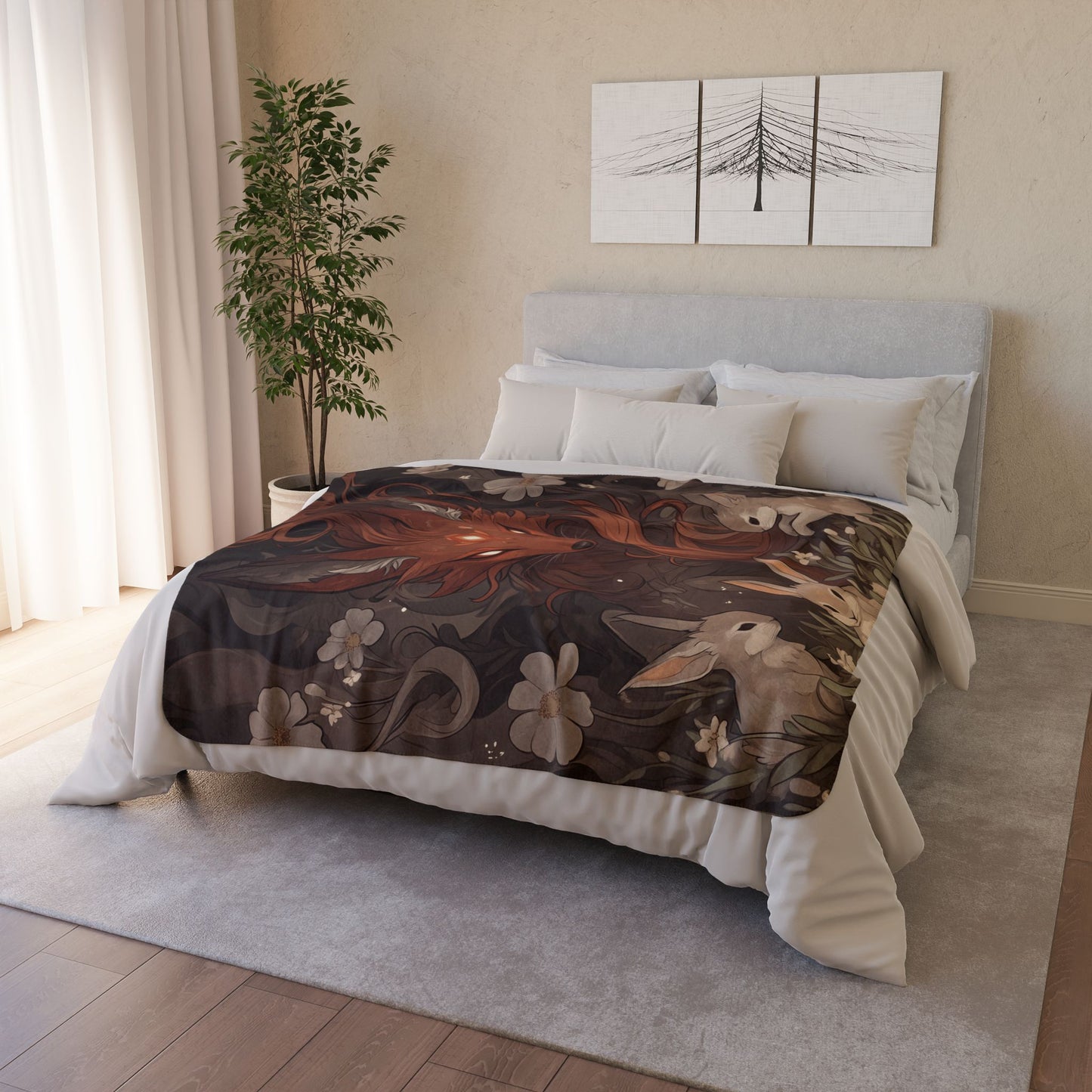 Sherpa Blanket: Custom Mystic Watcher Fleece Throw