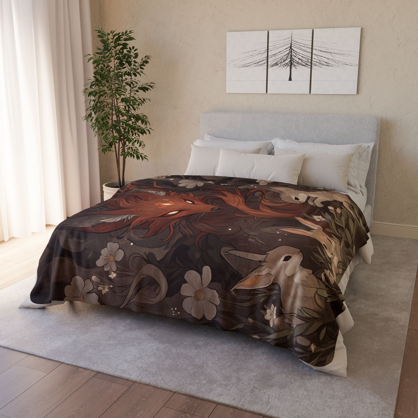 Sherpa Blanket: Custom Mystic Watcher Fleece Throw