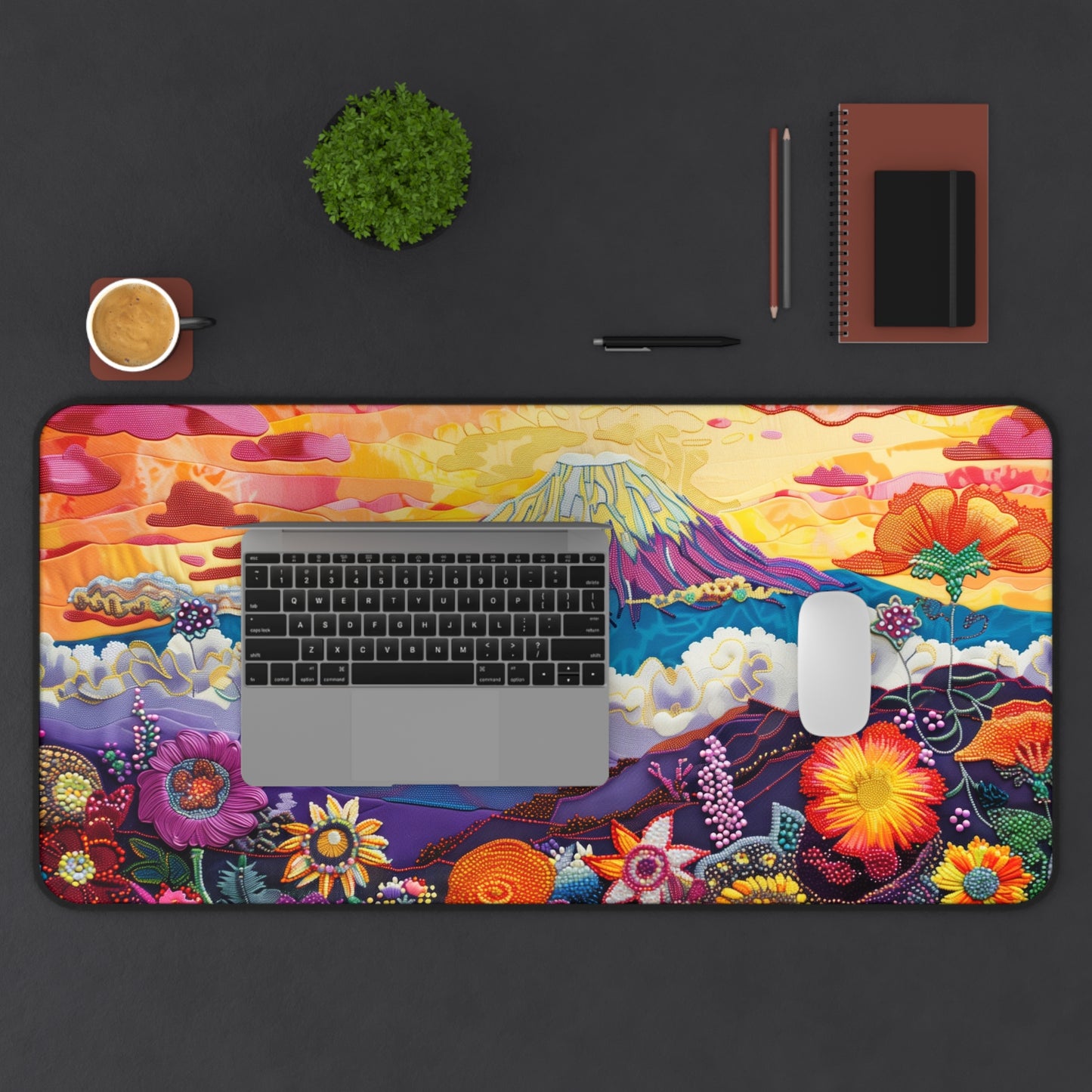Gaming Desk Mat - Sunrise Majesty at Mount Kilimanjaro