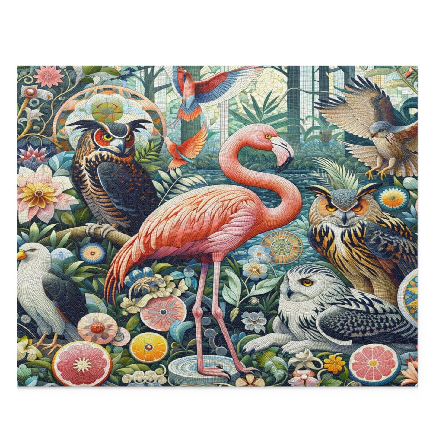 Garden of Eden: An Ornate Mosaic of Majestic Birds - Puzzle (120, 252, 500-Piece)