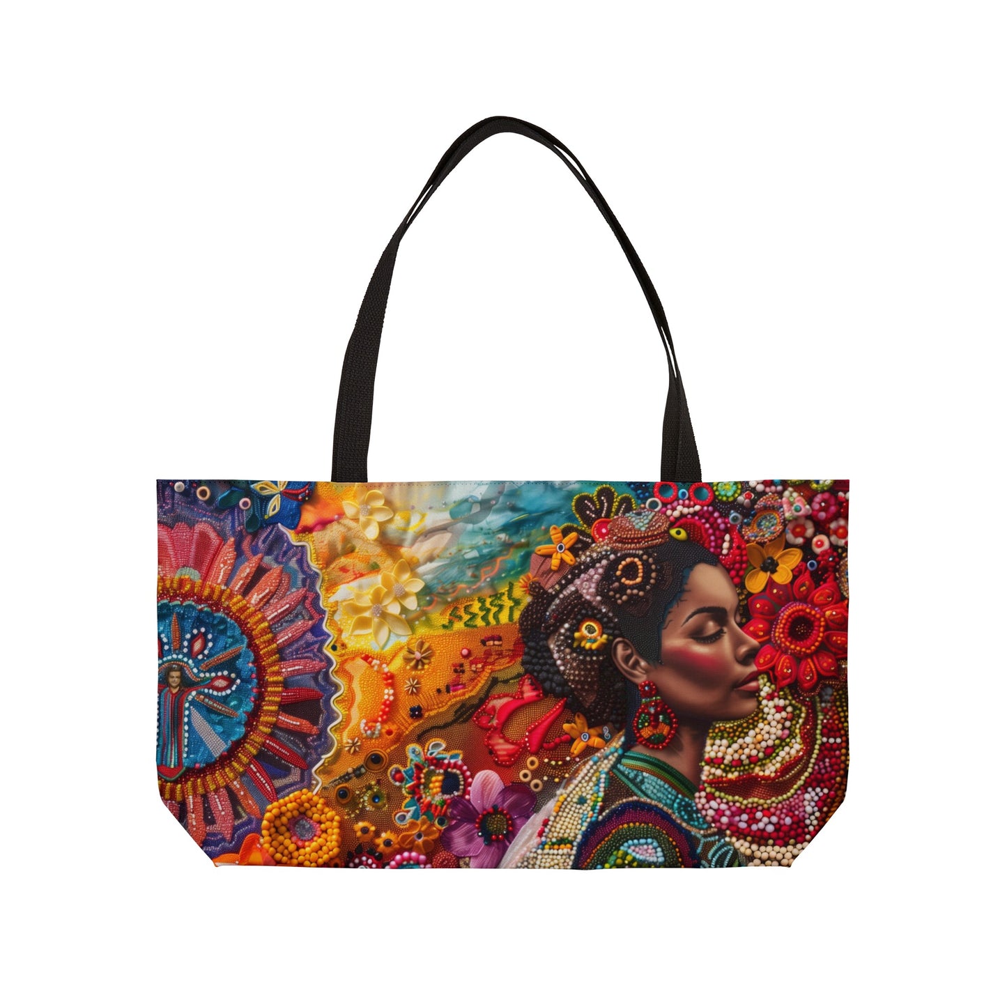 Weekender Tote Bag - Vibrant Brazilian Beauty in Traditional Attire