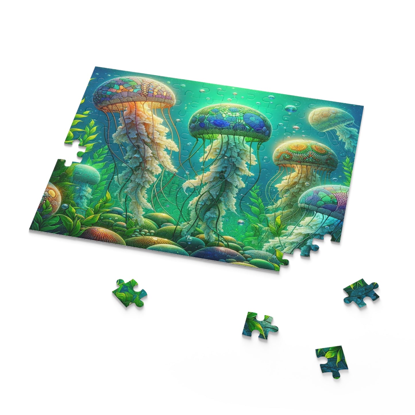Enchanted Jellyfish: Mosaic Ocean - Puzzle (120, 252, 500-Piece)