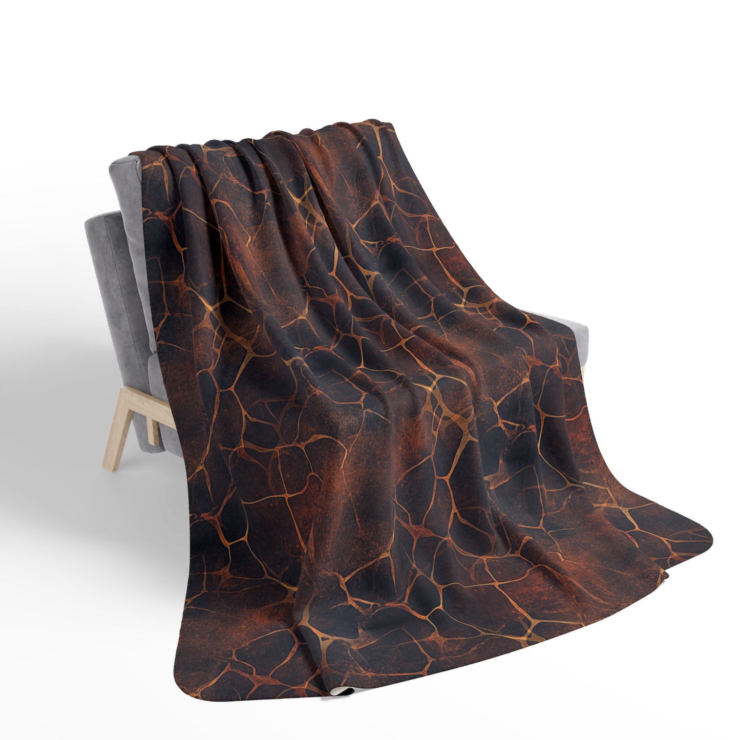 Sherpa Blanket: Custom Golden Giraffe Fleece Throw