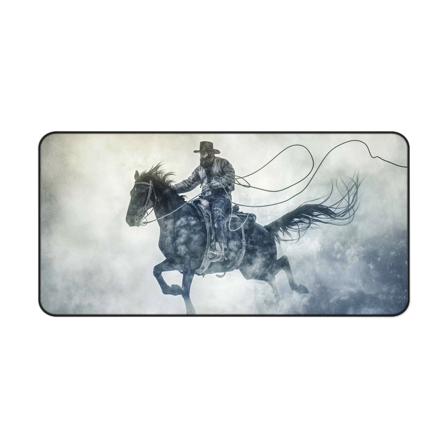 Gaming Desk Mat - Wrangler in the Mist