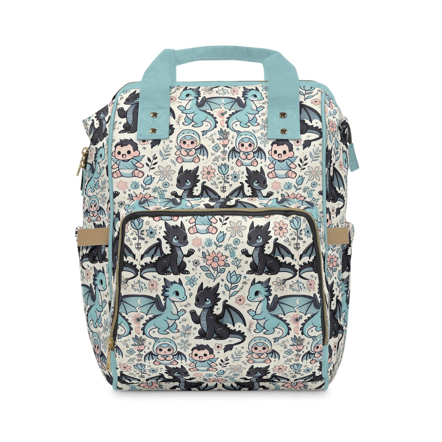 Custom Multifunctional Diaper Backpack: Dragon Dreams