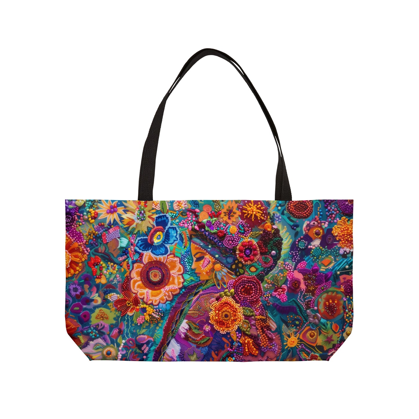 Weekender Tote Bag - Radiant South American Beauty in Traditional Attire