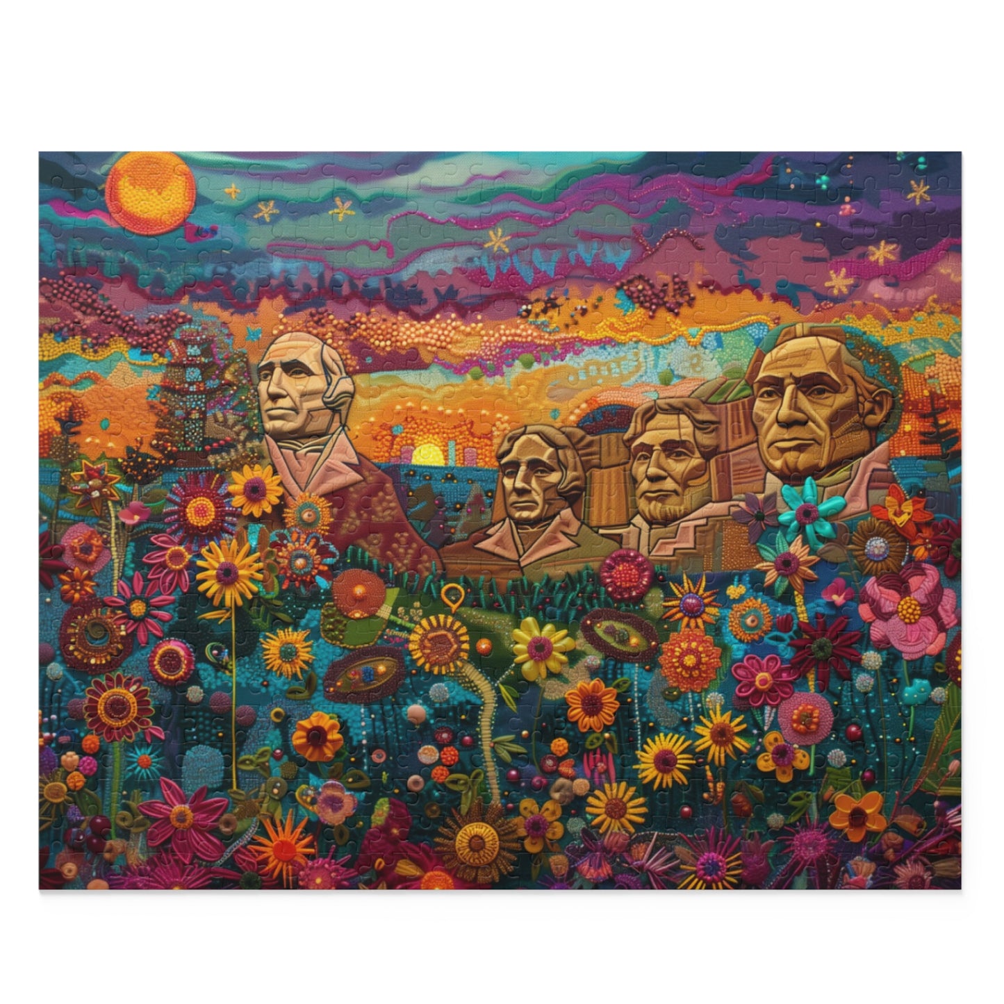 Mount Rushmore in Bloom - Puzzle (120, 252, 500-Piece)
