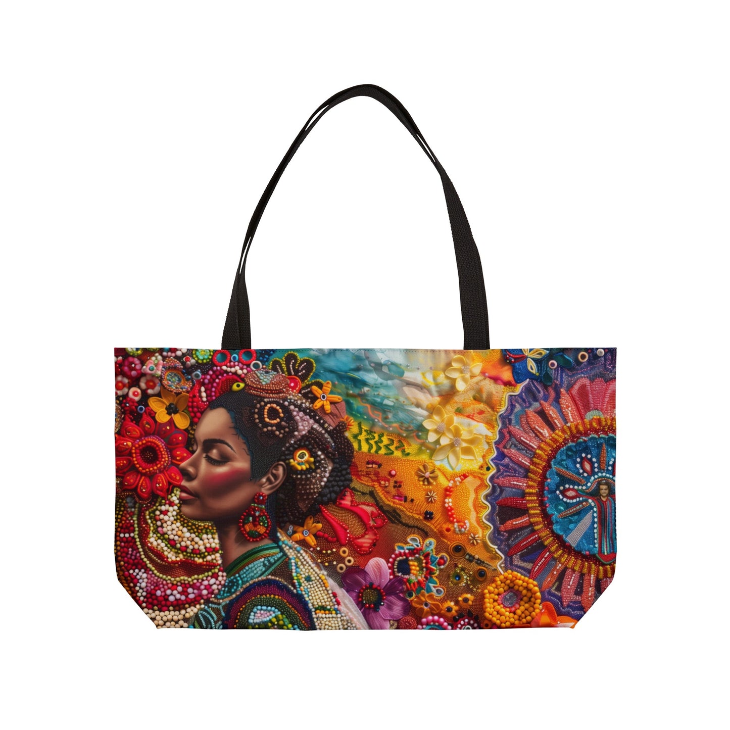 Weekender Tote Bag - Vibrant Brazilian Beauty in Traditional Attire