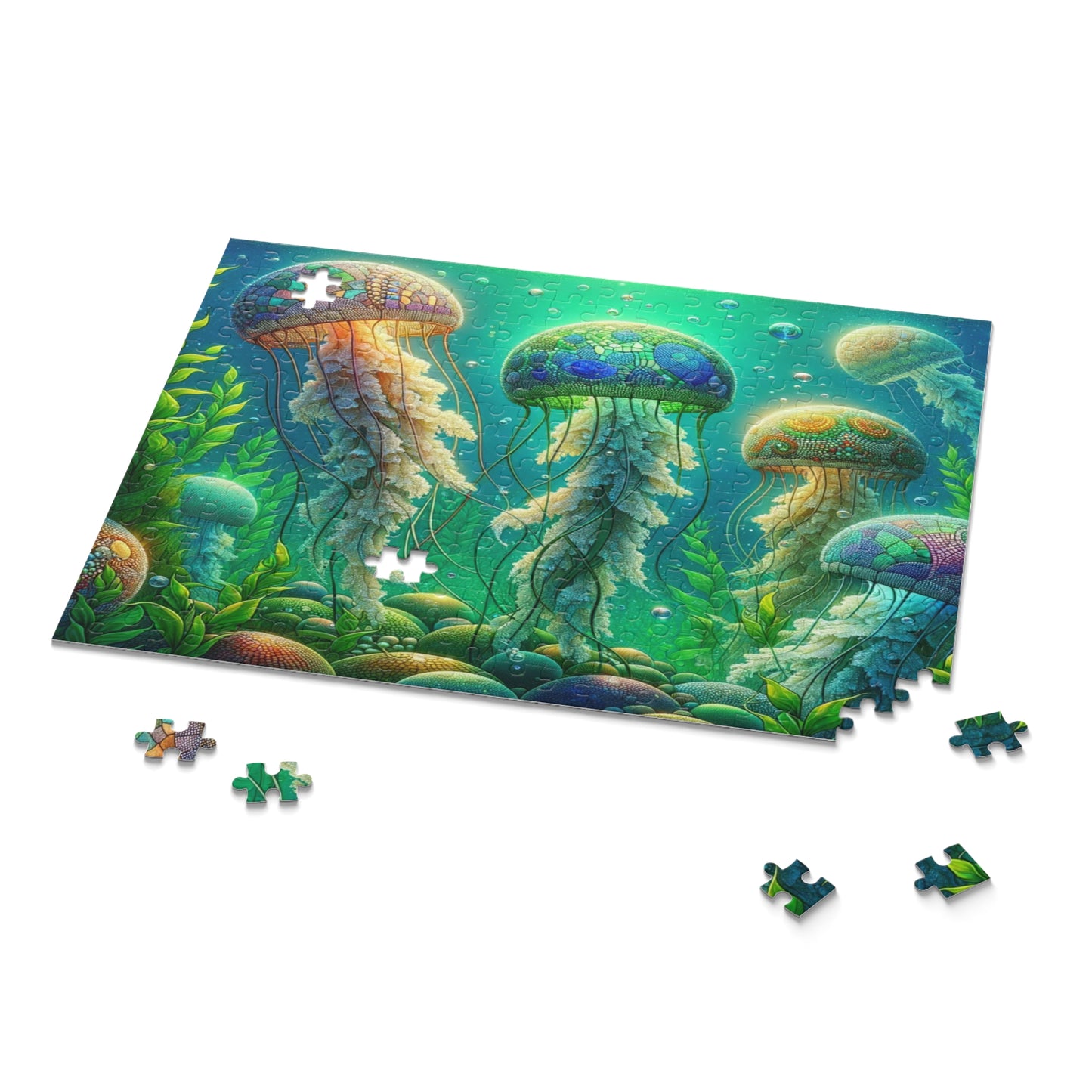 Enchanted Jellyfish: Mosaic Ocean - Puzzle (120, 252, 500-Piece)