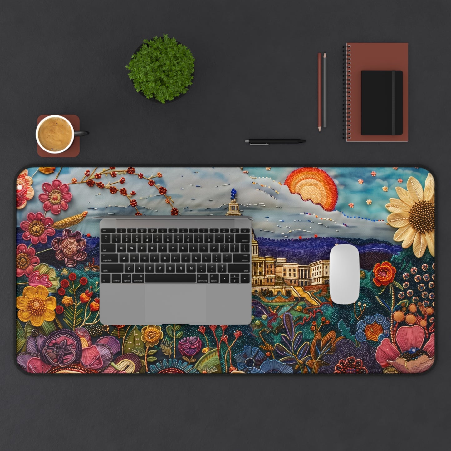 Gaming Desk Mat - Blossoms of Capitol Hill