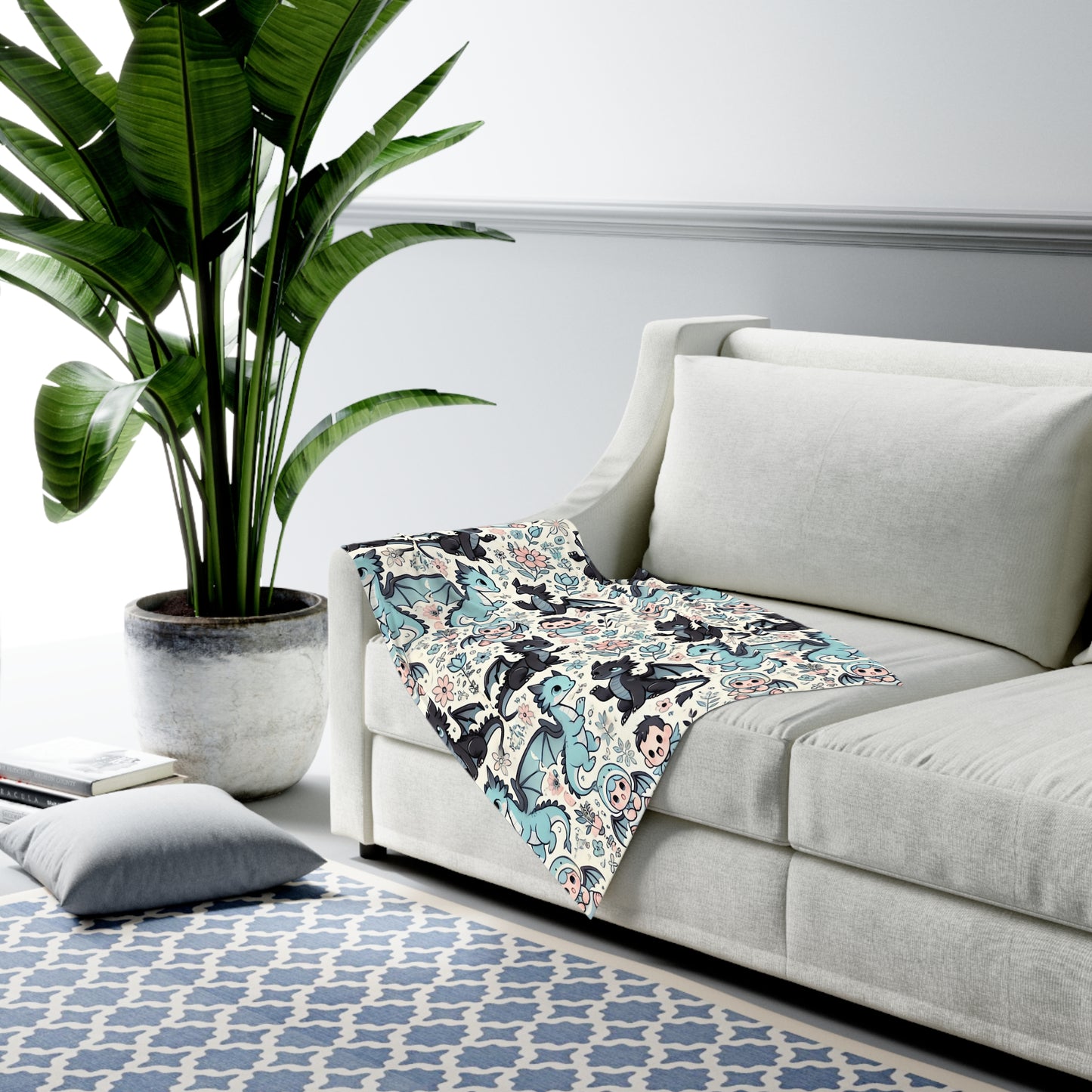Custom Baby Swaddle Blanket - Dragon Dreams